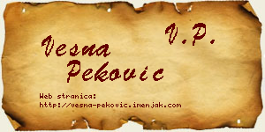 Vesna Peković vizit kartica